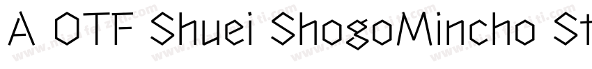 A OTF Shuei ShogoMincho Std字体转换